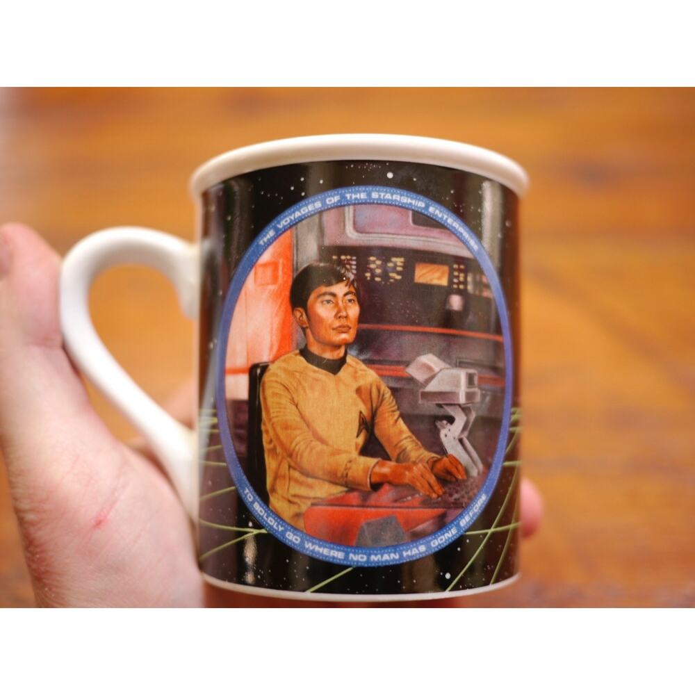 Vintage STAR TREK Sulu Helmsman Collectible Ceramic Coffee Tea Mug